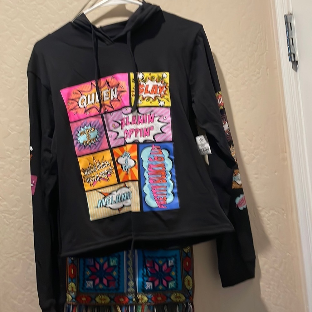 - Woman’s on fire hoodie